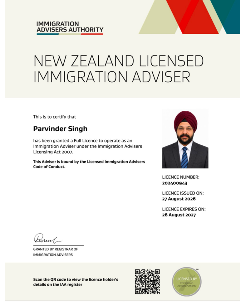 New Zealand Licensed Immigration Adviser